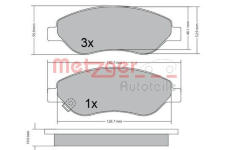 Sada brzdových destiček, kotoučová brzda METZGER 1170655