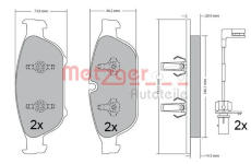 Sada brzdových destiček, kotoučová brzda METZGER 1170657