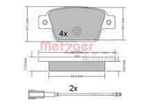 Sada brzdových destiček, kotoučová brzda METZGER 1170682