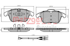 Sada brzdových destiček, kotoučová brzda METZGER 1170773