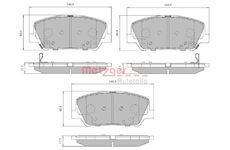 Sada brzdových destiček, kotoučová brzda METZGER 1170780