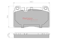 Sada brzdových destiček, kotoučová brzda METZGER 1170789