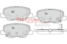 Sada brzdových destiček, kotoučová brzda METZGER 1170790