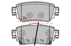 Sada brzdových destiček, kotoučová brzda METZGER 1170802