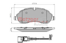 Sada brzdových destiček, kotoučová brzda METZGER 1170814