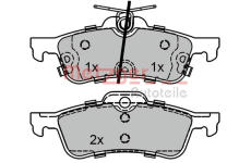 Sada brzdových destiček, kotoučová brzda METZGER 1170815