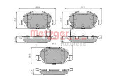 Sada brzdových destiček, kotoučová brzda METZGER 1170818