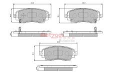 Sada brzdových destiček, kotoučová brzda METZGER 1170824