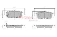 Sada brzdových destiček, kotoučová brzda METZGER 1170825