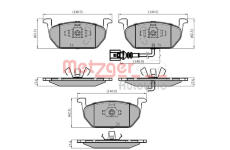 Sada brzdových destiček, kotoučová brzda METZGER 1170828