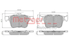 Sada brzdových destiček, kotoučová brzda METZGER 1170829