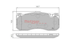 Sada brzdových destiček, kotoučová brzda METZGER 1170830