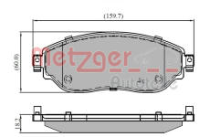 Sada brzdových destiček, kotoučová brzda METZGER 1170834