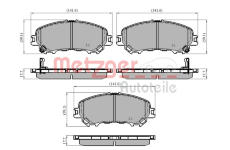 Sada brzdových destiček, kotoučová brzda METZGER 1170835
