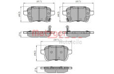 Sada brzdových destiček, kotoučová brzda METZGER 1170836