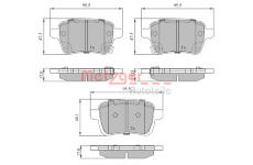Sada brzdových destiček, kotoučová brzda METZGER 1170842