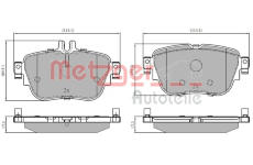 Sada brzdových destiček, kotoučová brzda METZGER 1170847