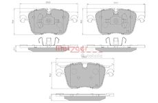 Sada brzdových destiček, kotoučová brzda METZGER 1170850