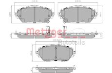 Sada brzdových destiček, kotoučová brzda METZGER AUTOTEILE 1170854
