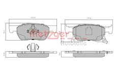 Sada brzdových destiček, kotoučová brzda METZGER AUTOTEILE 1170857
