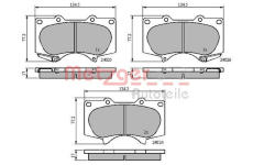 Sada brzdových destiček, kotoučová brzda METZGER AUTOTEILE 1170860