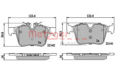 Sada brzdových destiček, kotoučová brzda METZGER 1170862