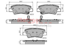 Sada brzdových destiček, kotoučová brzda METZGER AUTOTEILE 1170863