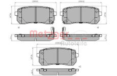 Sada brzdových destiček, kotoučová brzda METZGER AUTOTEILE 1170866
