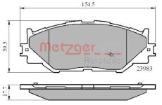 Sada brzdových destiček, kotoučová brzda METZGER 1170867