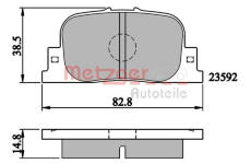Sada brzdových destiček, kotoučová brzda METZGER AUTOTEILE 1170868