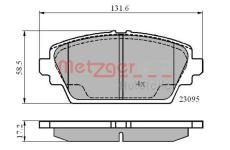 Sada brzdových destiček, kotoučová brzda METZGER 1170870