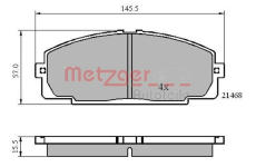 Sada brzdových destiček, kotoučová brzda METZGER 1170872