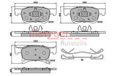 Sada brzdových destiček, kotoučová brzda METZGER AUTOTEILE 1170878
