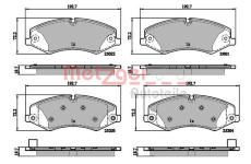 Sada brzdových destiček, kotoučová brzda METZGER AUTOTEILE 1170879