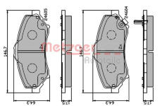 Sada brzdových destiček, kotoučová brzda METZGER 1170883