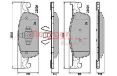 Sada brzdových destiček, kotoučová brzda METZGER AUTOTEILE 1170889