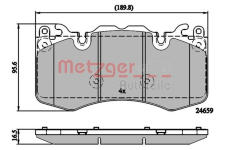 Sada brzdových destiček, kotoučová brzda METZGER AUTOTEILE 1170890
