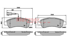 Sada brzdových destiček, kotoučová brzda METZGER AUTOTEILE 1170899