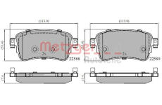 Sada brzdových destiček, kotoučová brzda METZGER AUTOTEILE 1170901