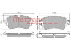 Sada brzdových destiček, kotoučová brzda METZGER 1170904