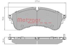 Sada brzdových destiček, kotoučová brzda METZGER 1170907