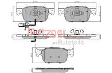 Sada brzdových destiček, kotoučová brzda METZGER AUTOTEILE 1170910