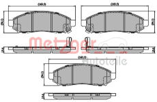 Sada brzdových destiček, kotoučová brzda METZGER AUTOTEILE 1170916
