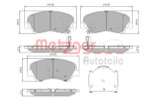 Sada brzdových destiček, kotoučová brzda METZGER 1170918