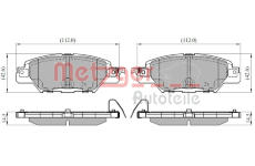 Sada brzdových destiček, kotoučová brzda METZGER 1170920