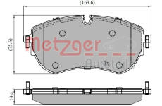 Sada brzdových destiček, kotoučová brzda METZGER 1170921