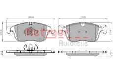 Sada brzdových destiček, kotoučová brzda METZGER 1170923