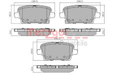 Sada brzdových destiček, kotoučová brzda METZGER AUTOTEILE 1170931