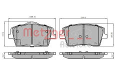 Sada brzdových destiček, kotoučová brzda METZGER 1170934