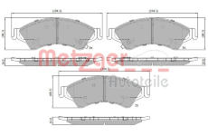 Sada brzdových destiček, kotoučová brzda METZGER AUTOTEILE 1170946